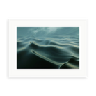 Seaside by Karen Thom — illustrative matte-white framed preview with a white mat. Proportions vary by size.