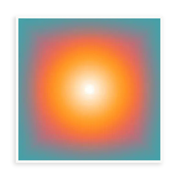 Sun Halo by Alejandro Franseschini — illustrative narrow matte-white framed metal print, no added mat.