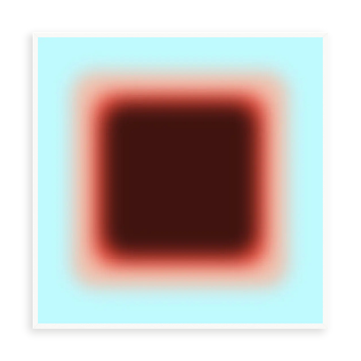 Orange Galaxy by Alejandro Franseschini — illustrative narrow matte-white framed metal print, no added mat.