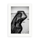 Playing With The Wind in The Desert by Nikola Miljkovic — illustrative matte-white framed preview with a white mat. Proportions vary by size.