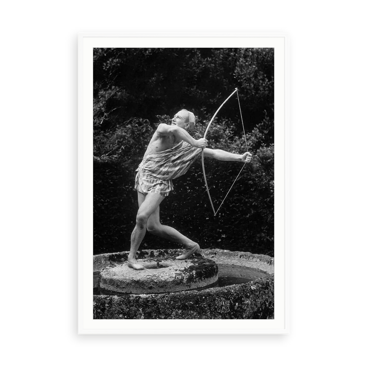 Vintage Cupid Dance 1935 by Sasha — illustrative matte-white framed paper print with white mat; proportions vary by size.
