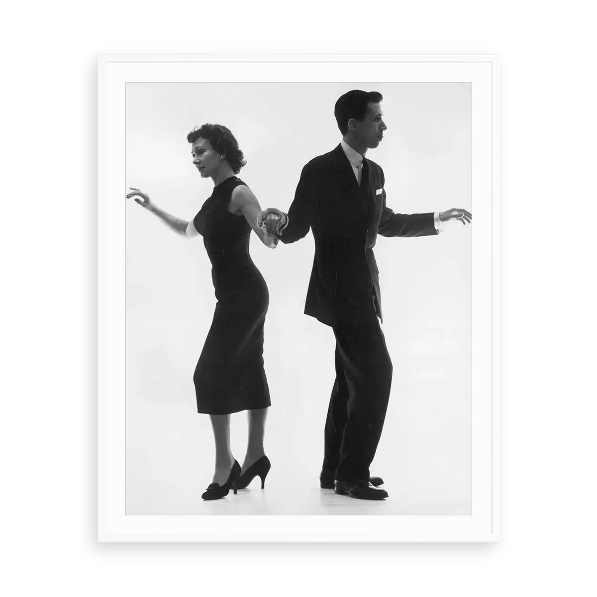 1957 Cha-Cha-Cha Dance by Thurston Hopkins — illustrative matte-white framed paper print with white mat; proportions vary by size.