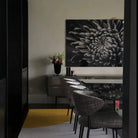 Silver Dahlia by C. Quintero showcased in a designer room setting