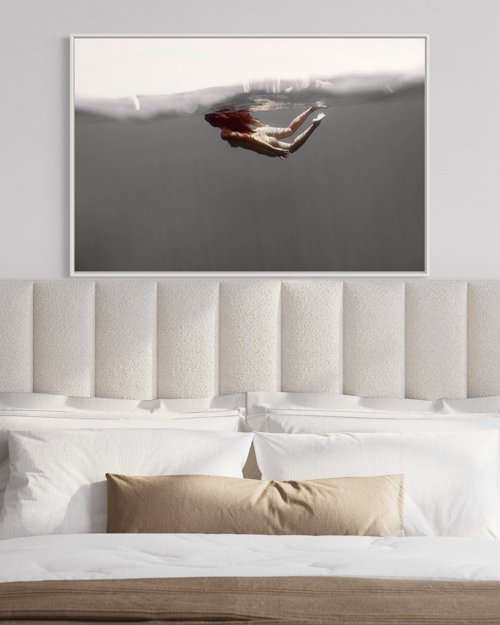 Splash by Enric Gener – underwater photograph of a swimmer suspended in soft light