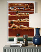 Sunbathing in Capri by Slim Aarons, Mediterranean fine art photograph printed on matte archival paper from Getty Images (asset #2663129). Available from The Picturalist.-1