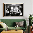 First Class Travel by Victor Blackman framed in a contemporary living room, offering designer-grade wall decor and tailored art solutions for refined residential interiors.